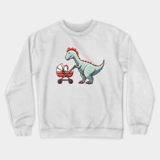 Dinosaur and Its Baby Crewneck Sweatshirt